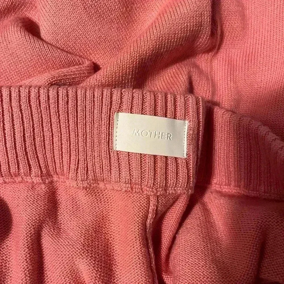 NWT MOTHER Denim The Blissful Ankle Joggers Sweatpants ROSE OF SHARON Pink XL - Picture 6 of 9